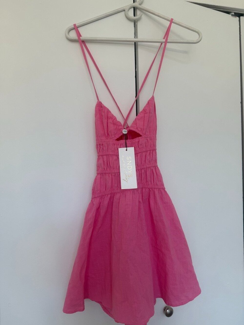 SNDYS Tahlia Mini Dress in Pink - Size XS NWT